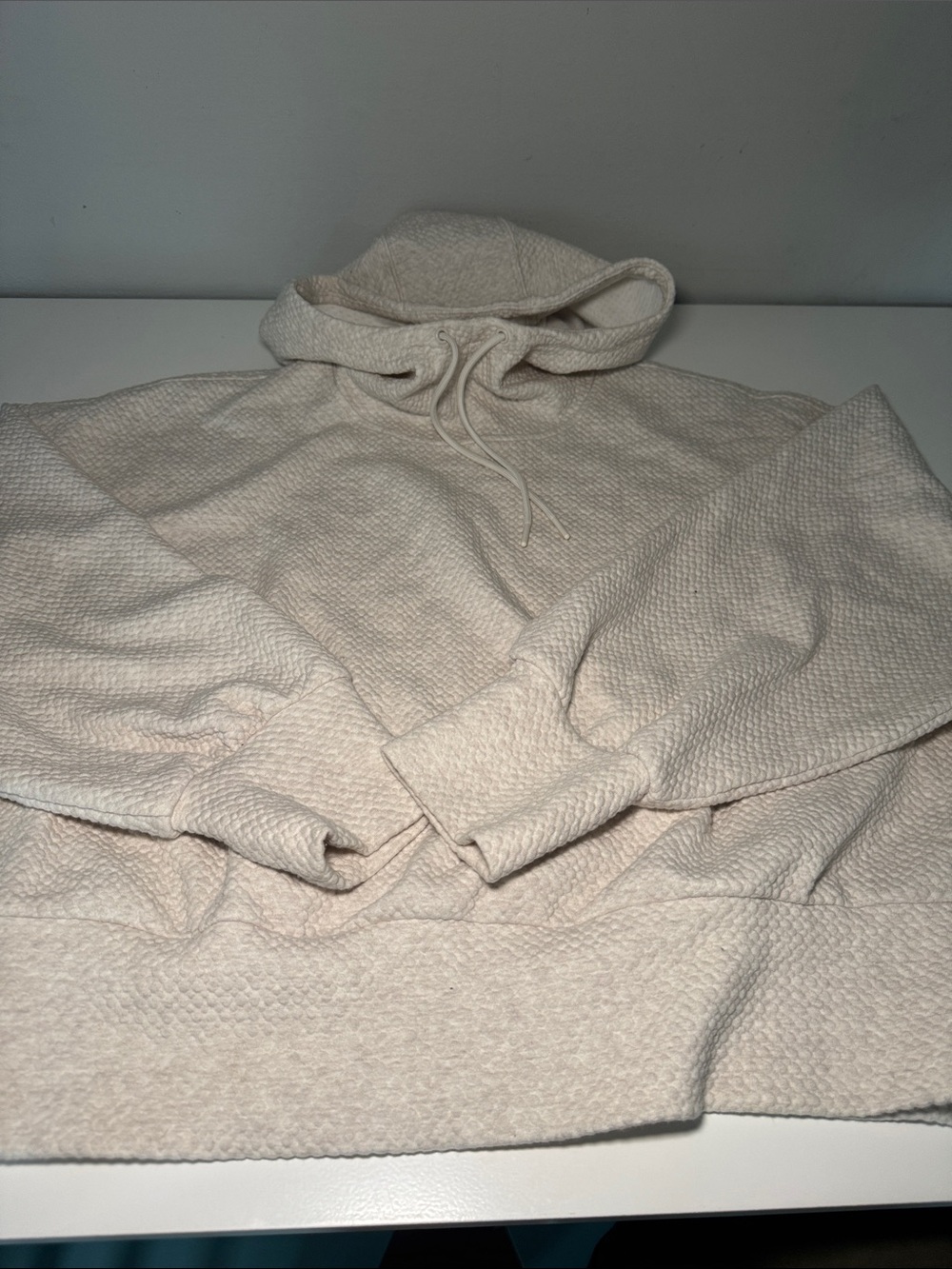 NWOT Old Navy Women’s Cream Textured Hooded sweatshirt XXL
